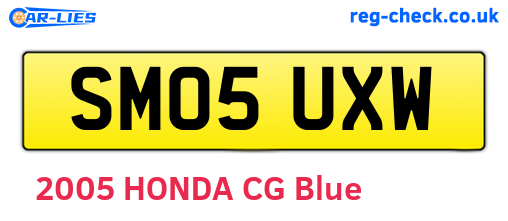 SM05UXW are the vehicle registration plates.