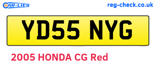 YD55NYG are the vehicle registration plates.