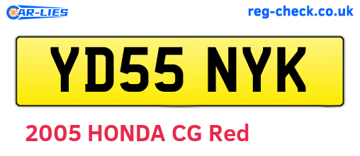 YD55NYK are the vehicle registration plates.