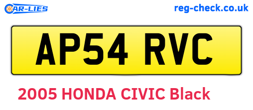AP54RVC are the vehicle registration plates.