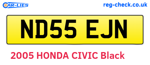 ND55EJN are the vehicle registration plates.