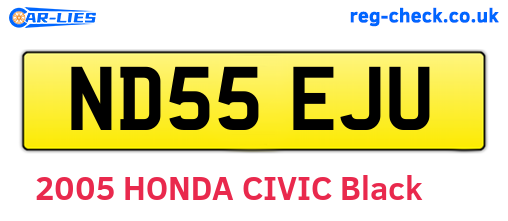 ND55EJU are the vehicle registration plates.