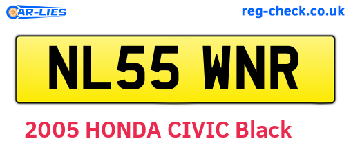 NL55WNR are the vehicle registration plates.