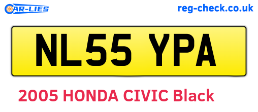 NL55YPA are the vehicle registration plates.