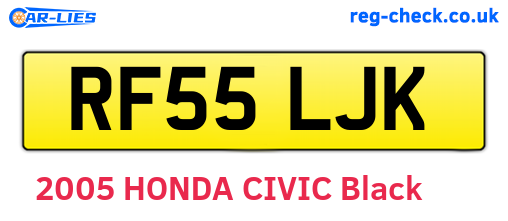 RF55LJK are the vehicle registration plates.