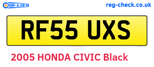 RF55UXS are the vehicle registration plates.