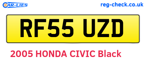 RF55UZD are the vehicle registration plates.