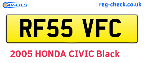 RF55VFC are the vehicle registration plates.