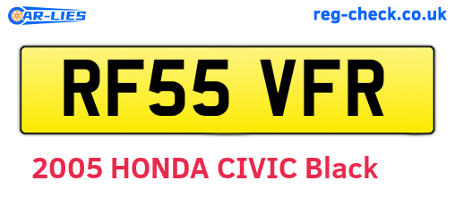 RF55VFR are the vehicle registration plates.