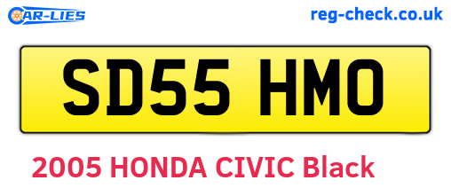SD55HMO are the vehicle registration plates.