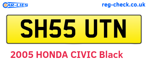 SH55UTN are the vehicle registration plates.