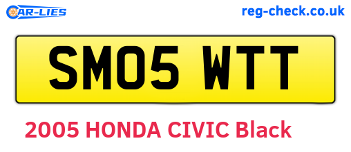 SM05WTT are the vehicle registration plates.