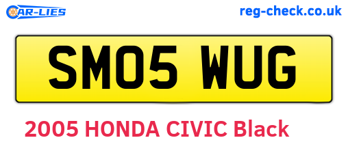 SM05WUG are the vehicle registration plates.
