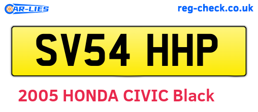 SV54HHP are the vehicle registration plates.