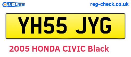 YH55JYG are the vehicle registration plates.