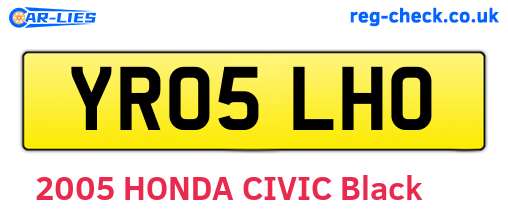 YR05LHO are the vehicle registration plates.