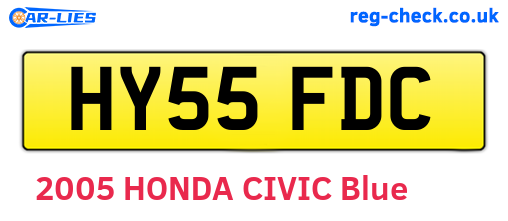 HY55FDC are the vehicle registration plates.