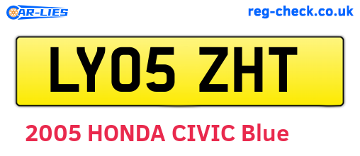 LY05ZHT are the vehicle registration plates.