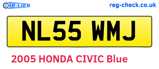 NL55WMJ are the vehicle registration plates.