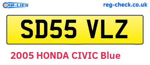 SD55VLZ are the vehicle registration plates.
