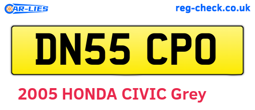 DN55CPO are the vehicle registration plates.