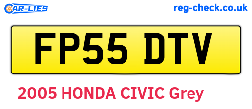 FP55DTV are the vehicle registration plates.