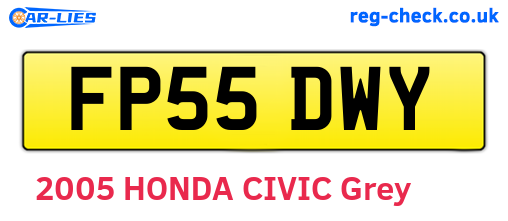 FP55DWY are the vehicle registration plates.