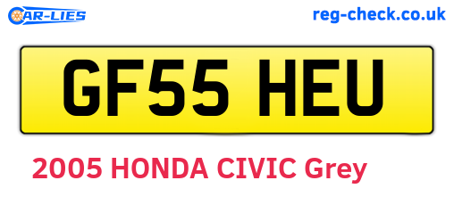 GF55HEU are the vehicle registration plates.