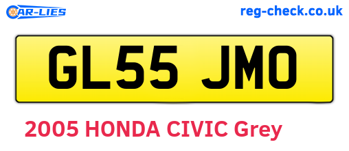 GL55JMO are the vehicle registration plates.