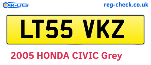 LT55VKZ are the vehicle registration plates.