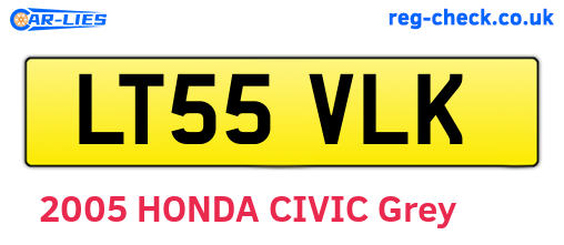 LT55VLK are the vehicle registration plates.