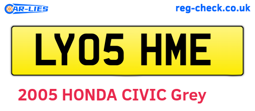 LY05HME are the vehicle registration plates.