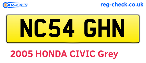 NC54GHN are the vehicle registration plates.