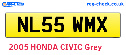 NL55WMX are the vehicle registration plates.