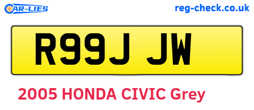 R99JJW are the vehicle registration plates.