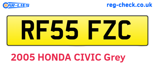 RF55FZC are the vehicle registration plates.