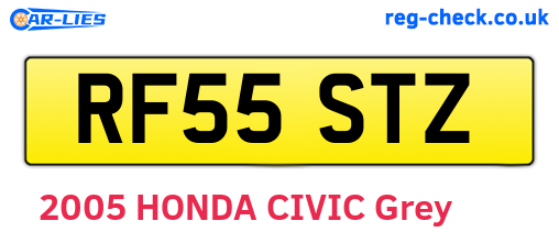 RF55STZ are the vehicle registration plates.
