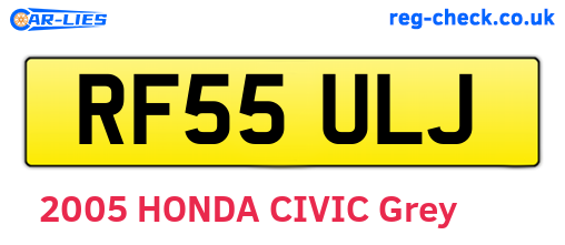 RF55ULJ are the vehicle registration plates.