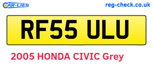 RF55ULU are the vehicle registration plates.