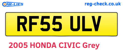 RF55ULV are the vehicle registration plates.