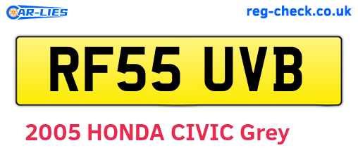 RF55UVB are the vehicle registration plates.