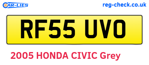 RF55UVO are the vehicle registration plates.