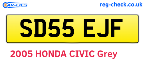 SD55EJF are the vehicle registration plates.