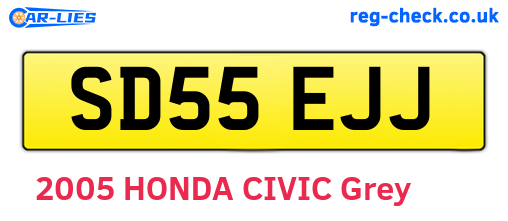 SD55EJJ are the vehicle registration plates.