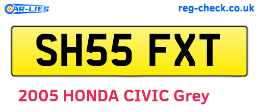 SH55FXT are the vehicle registration plates.