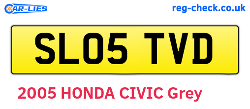 SL05TVD are the vehicle registration plates.