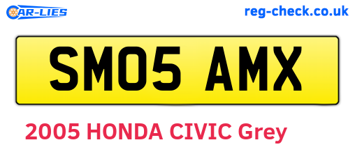 SM05AMX are the vehicle registration plates.