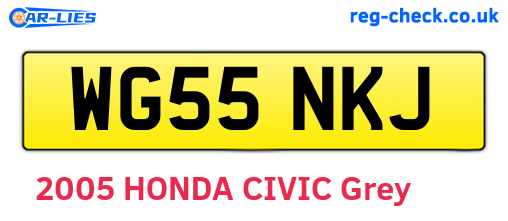 WG55NKJ are the vehicle registration plates.