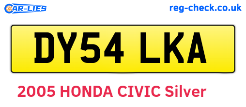 DY54LKA are the vehicle registration plates.