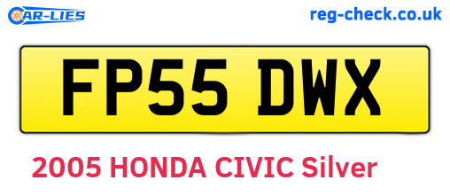 FP55DWX are the vehicle registration plates.